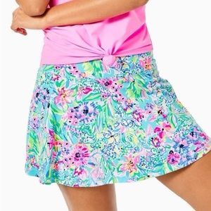 Lilly Pulitzer Luxletic Alligator Isle Aila Skort Size XL EUC
